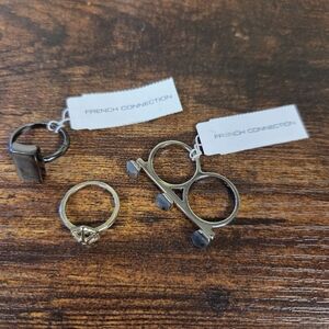 French Connection Ring Set of 3